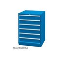 Lista International Lista 28-1/4"W Drawer Cabinet, 6 Drawer, 72 Compart - Bright Blue, Individual Lock XSSC0900-0605BBRG
